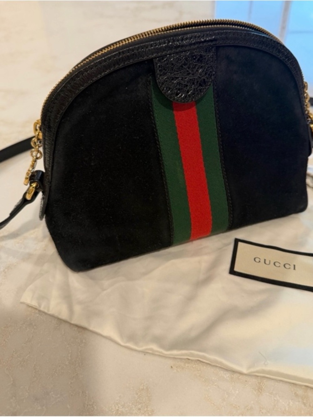 Gucci Ophedia Suede Shoulder Bag - Picture 4 of 7